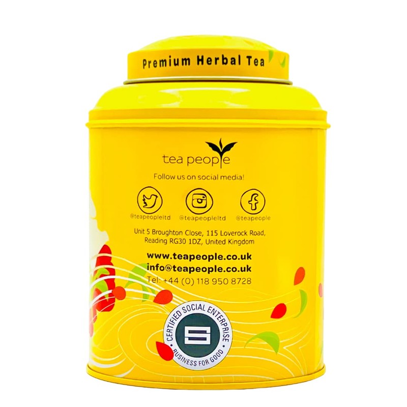 Tea People Organic Camomile Tea Pyramids in a Tin Caddy