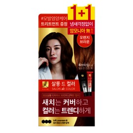 Elastin 엘라스틴 살롱드컬러 염모제 2입 (오렌지브라운) Elastine Salon de Color Hair Dye 2 Pack (Orange Brown)