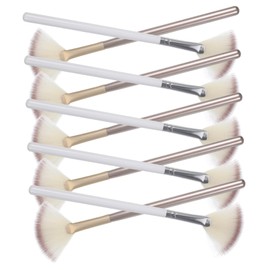 Minkissy 10pcs Fan-shaped Makeup Brush Set Highlighter Blush Concealer Face Brush