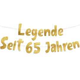 Funny Banner Glitter Banner Legend For 65 Years 65th Birthday Party Supplies