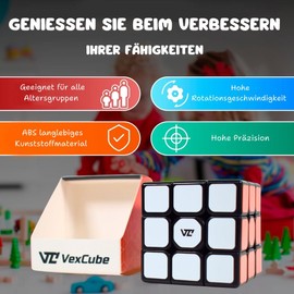 VexCube® Magic Cube 3 x 3 Speed Cube - Easy Turn & Smooth Game, Super Durable Sticker with Vibrant Colours, Magic Cube Cube, Original Magic Cube, Magic Cube
