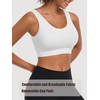 Vinfact 3 Pack Striped Sports Bras for Women Removable Padded