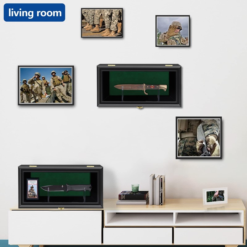 COMSREV Knife Display Case collect Pocket Knife Display Stand Military