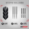 RED DRAGON Rebel 24g - Tungsten Darts Set with Flights