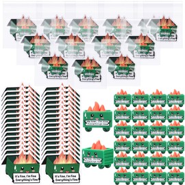 CroBlissful 50 Set Emotional Support Resin Dumpster Ornament Gifts Bulk Employee Appreciation Gifts for Coworker Thank You Staff Resin Fire Gifts with Inspirational Cards Office Team Gifts, Cute