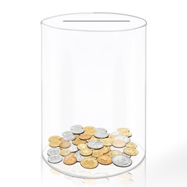 Acrylic Transparent Money Box, Money Box Not to Open, Money Boxes for Children Adults, Money Box Transparent Money Box for Notes (26 x 16 x 16 cm)
