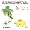 12/Pcs Gold Palm Coconut Tree Enamel Pins,Coconut Tree Meme,"You Think