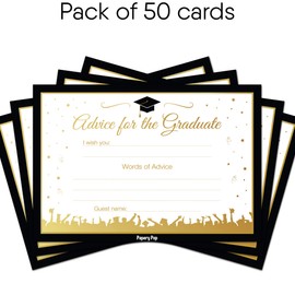2023 Graduation Advice Cards for The Graduate (50 Pack) - Graduation Party Games Ideas Activities Supplies - Grad Celebration - High School or College