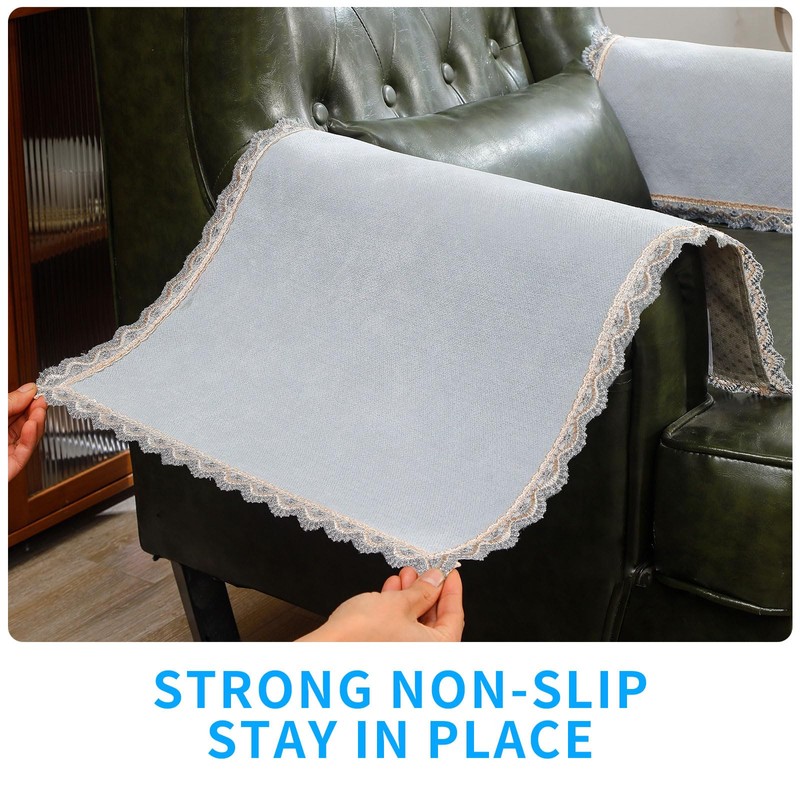 MINJIATEX Couch arm Covers,Non-Slip lace Sofa arm Covers Set of