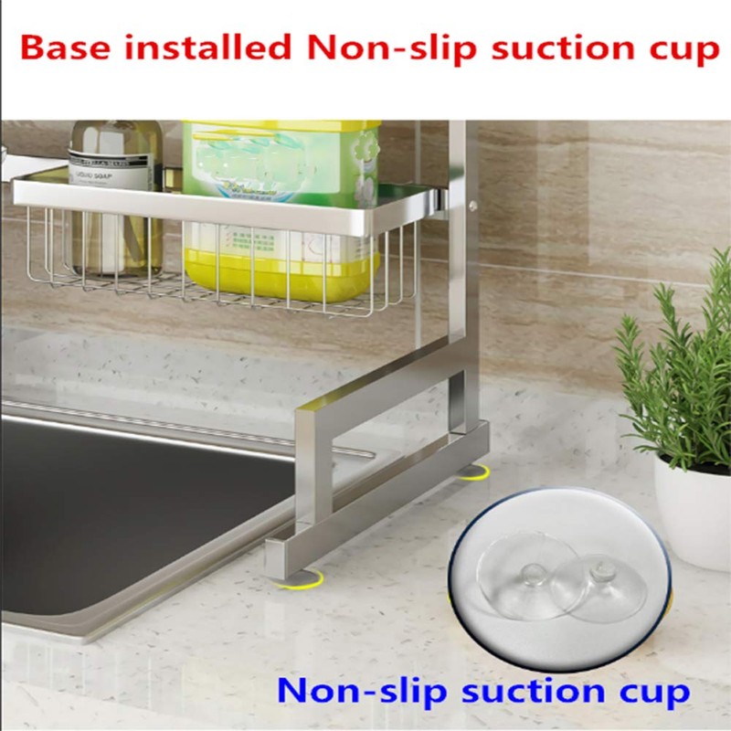 Stainless Steel Dish Drying Rack Over Kitchen Sink, Dishes and