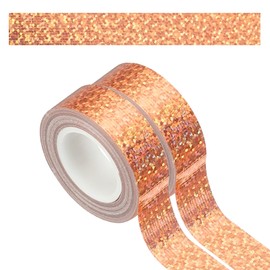 PATIKIL 2Roll Prism Tape, Decorative Tape for Crafts, Gold