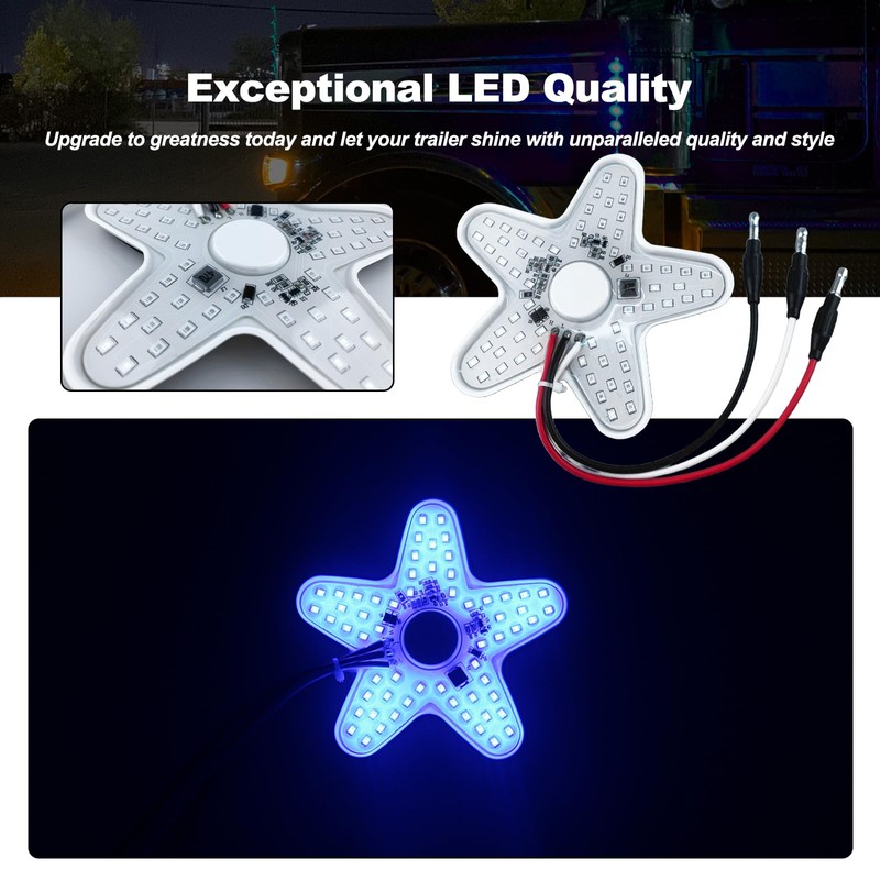 XtraGlow Peterbilt Air Breather Lights A13 Ultra-Thin Hex Style Air