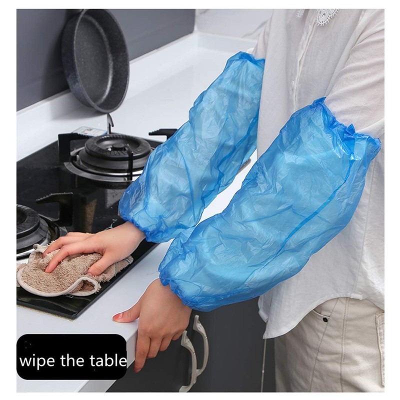 100pcs Protective Waterproof Disposable Plastic Arm/Sleeves Covers Oversleeves,Suitable for salon,