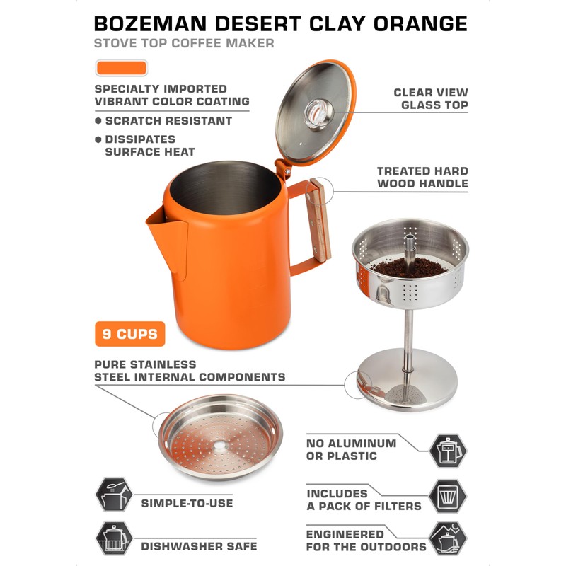 COLETTI Bozeman Camping Coffee Pot — Camping Coffee Makers, Coffee