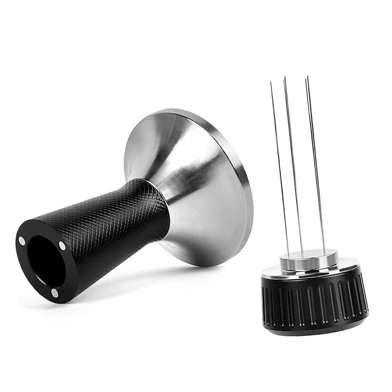 2 in 1 53mm Espresso Coffee Tamper with Stirrer Stainless