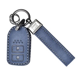 OFFCURVE Honda Key Fob Cover for Vezel RU New Odysse Smart 2 Button Leather Remote Keyless Key Fob Case Protective Shell Accessories, blue