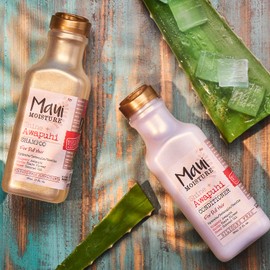 Maui Moisture Shine + Awapuhi Moisturizing Vegan Conditioner with Oils for Shiny Hair Silicone & SulfateFree Surfactant Aloe Conditioner to Hydrate Detangle Hair, Coconut, 13 Fl Oz