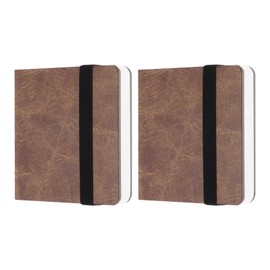 PATIKIL Watercolor Journal, 48 Sheets(2Pcs) 4x4 Inch 100% Cotton Cold-Pressed Watercolor Paper Handbook Sketchbooks 140lb/300 GSM Coarse Lines for Art Painting Drawing Artist, Coffee