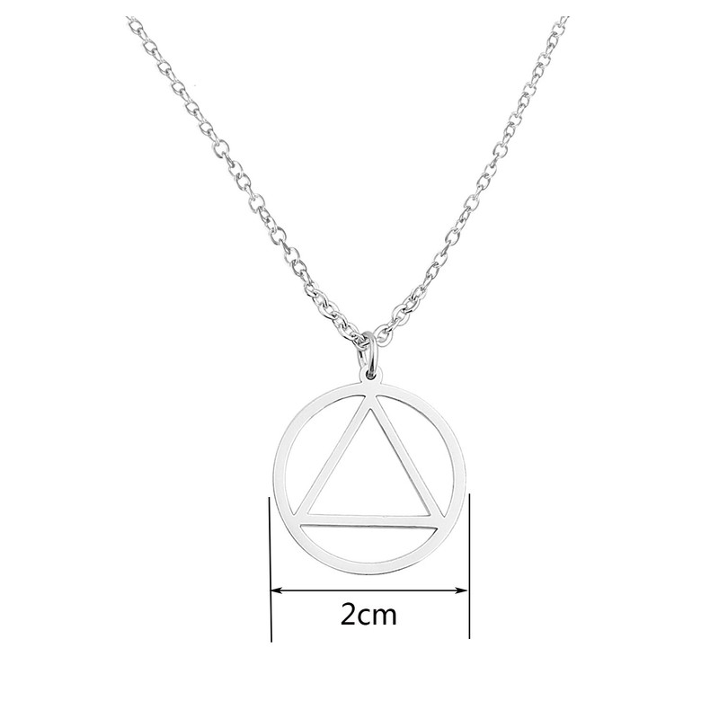 KUIYAI Recovery AA Necklace Alcoholics Anonymous Gifts for Men Women