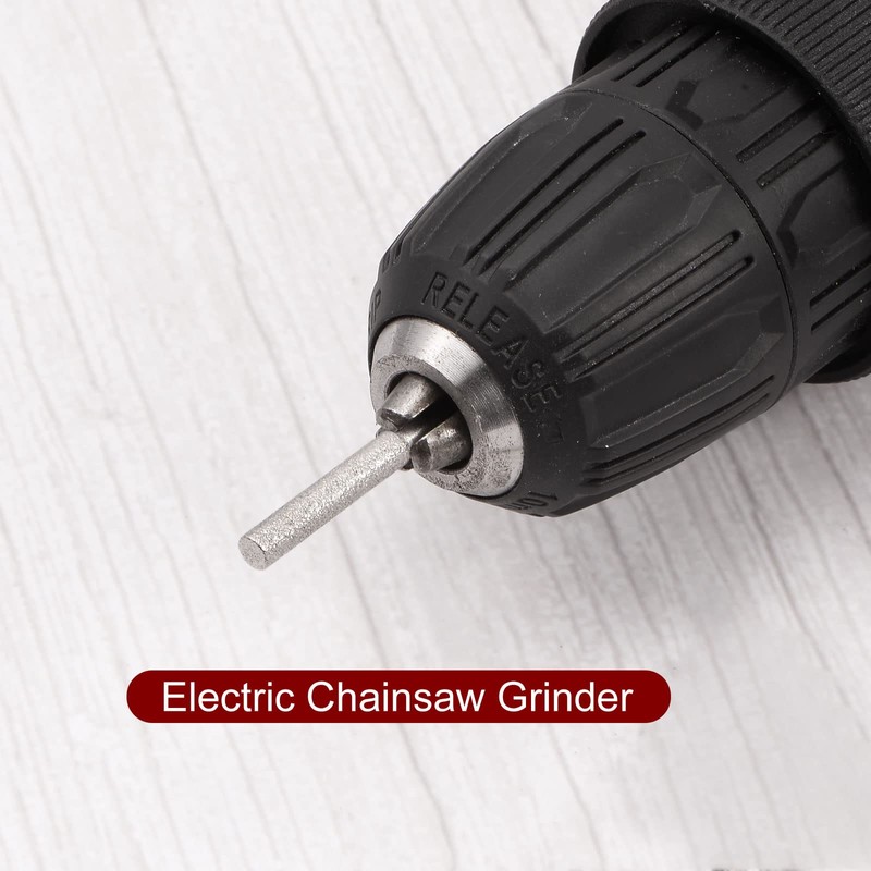sourcing map 5pcs Diamond Chainsaw Sharpener Bits 3/16" 4.8mm Cylinder