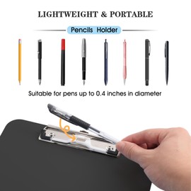 TFDLCG zm Black Plastic Clipboard with Pen Holder,Nursing Clipboard Standard Letter A4 Size,Thickened Clip Boards 8.5x11,Hanging Clipboards for Women Kids Students School Office Home