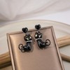 Black Cat Earrings for Women Cat Dangle Earrings Animal Cat