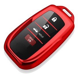 Tukellen for Toyota Key fob Cover Soft Key Shell Case for 2025 Camry 2019-2025 Land Cruiser,2021-2025 Sienna Venza Hilux Fortuner 2023-2025 Highlander Tundra Corolla bZ4X Prius 4/5/6 Buttons-Red
