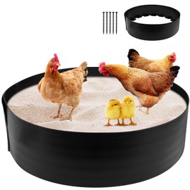 Chicken Dust Bathtub,Bottomless PE Chicken Dust Bath Containers,Adjustable Chick Coop Accessories for Farm Poultry