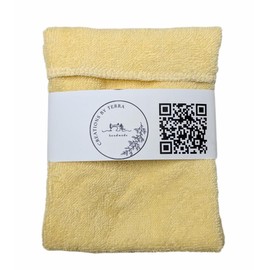 Terry Cloth Soap Holder, Soapie, Soap On A Rope, Soap Cloth, Makeup Remover Cloth, Reusable (2 Pack) (Yellow)