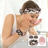 1 Set Of Leopard Print Face Washing Set, 2-Piece Face