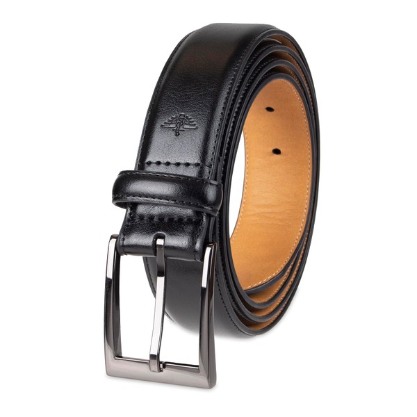 Dockers Men's 1 3/8 in. Feather-Edge Belt with Two-Row Stitching,