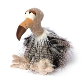 Heia Geyer Kikeriki Plush Toy for Children and Adults for Collecting, Gifting, Playing, Cuddling, Grey/Beige/Vulture