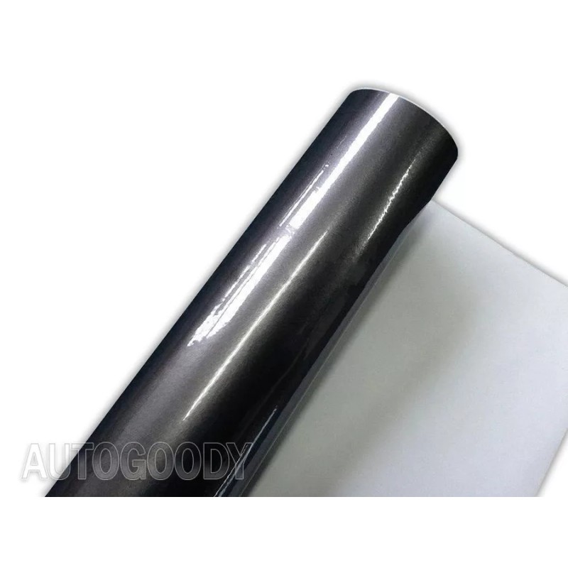 AUTOGOODY Super Gloss Gray Metallic Gunmetal Vinyl Film Wrap Air