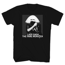 Lady Gaga Fame Monster T Shirt Mens Rock and Roll Music Classic Band Tee Black - 2XL