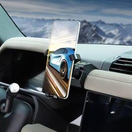 HIRUFAIT Phone Holder Compatible with Land Rover Defender 90 110 130 2020-2025, 360° Adjustable Dash Phone Mount Holder for All Smartphones (A Style)