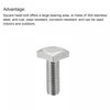 sourcing map Square Head Bolt, 10pcs M6x16mm Fully Thread 304