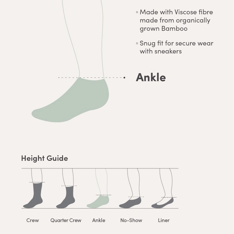 Boody Cushioned Ankle Socks, Black / 40-45