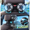 Dual Head Car Fan for Rear Seat Cooling – 3-Speed
