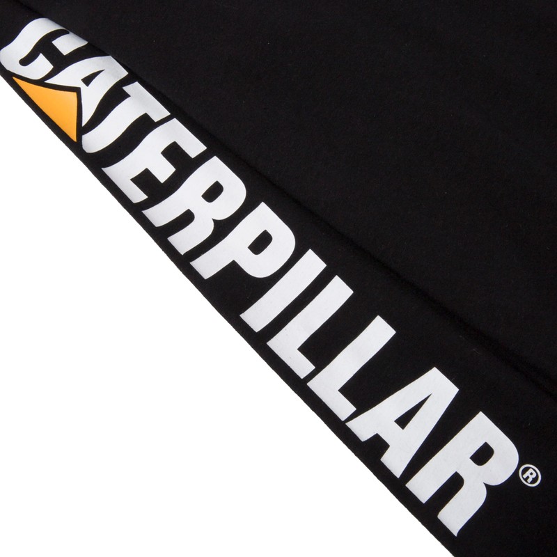 Caterpillar Men's Trademark Banner Long Sleeve Tee Shirts with Center