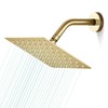 AULEEND Square Shower head, High Flow Stainless Steel Square Rainfall