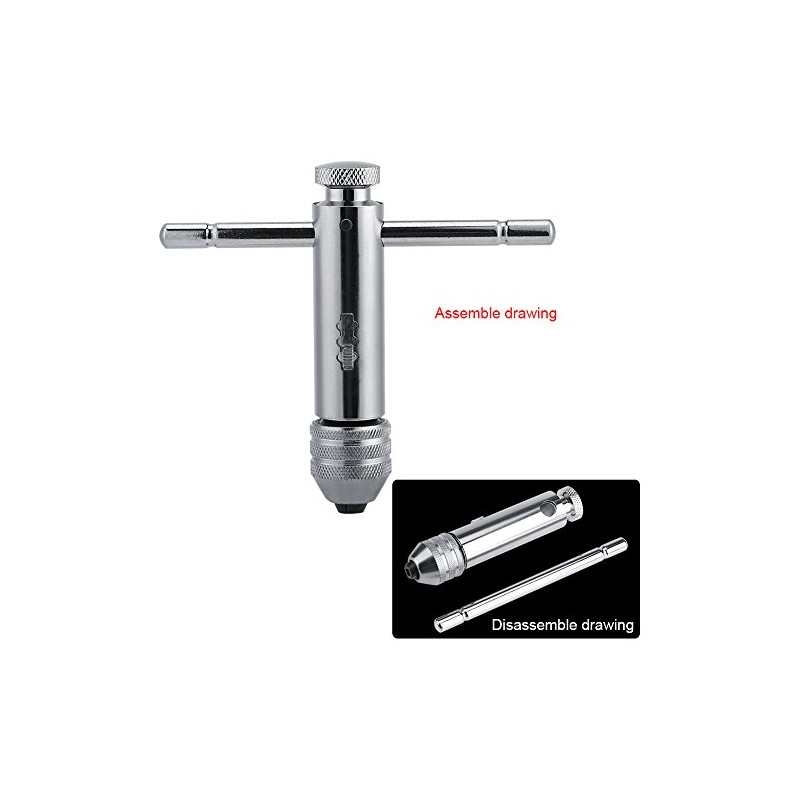 Adjustable T-Bar Handle Ratchet Tap Wrench M3-M8 & M5-M12 For