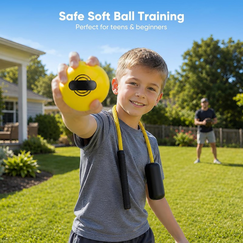 Baseball and Softball Swing Trainer with 8 Foam Balls for