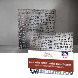 Jess and Jessica - Custom Size Metal Lattice Panel Screen for Fretwork Wall Panels, Fence Privacy Screen, Hand Rail Metal Fence Panels, Outdoor Privacy Screen, Patio Screen Decorative Screen Panel