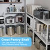 Expandable Kitchen Storage Shelves,110LBS Heavy Duty Metal Shelving Units and