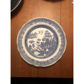 Spode Vintage SPODE BLUE ROOM Collection Dinner Plate "WILLOW" Blue 10 1/2" MINT