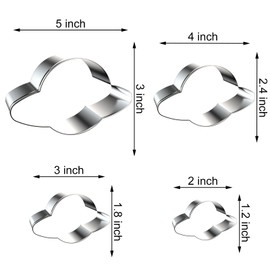 Planet/Saturn Cookie Cutter Set - 5 inch, 4 inch, 3 inch, 2 inch - 4 Piece Universe Outer Space Cookie Cutters Shapes Molds - Stainless Steel