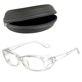 Back-fill Pollen Prevention Glasses, Pollen, Yellow Sand, Dust Protection, Unisex, Lightweight, Glasses Case Included, Anti-Fog, Dustproof, Windproof, Anti-Fog, Skeleton (One Size Fits Most)