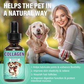 Liquid Collagen for Dogs-Collagen for Dogs, Support Joint, Skin, Coat & Intestinal Health,Dog Liquid Collagen for Enhancing Immunity & Relieving Itching