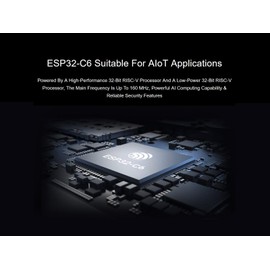 ESP32 C6 Zero WiFi 6 Development Board Based on ESP32-C6FH4 Dual Processors, up to 160MHz Operating Frequency, Integrated 2.4GHz Wi-Fi 6 (802.11 ax/b/g/n) & Bluetooth 5, USB Type-C Port