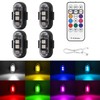4PCS Wireless LED Strobe Lights with Remote Control, 8 Colors